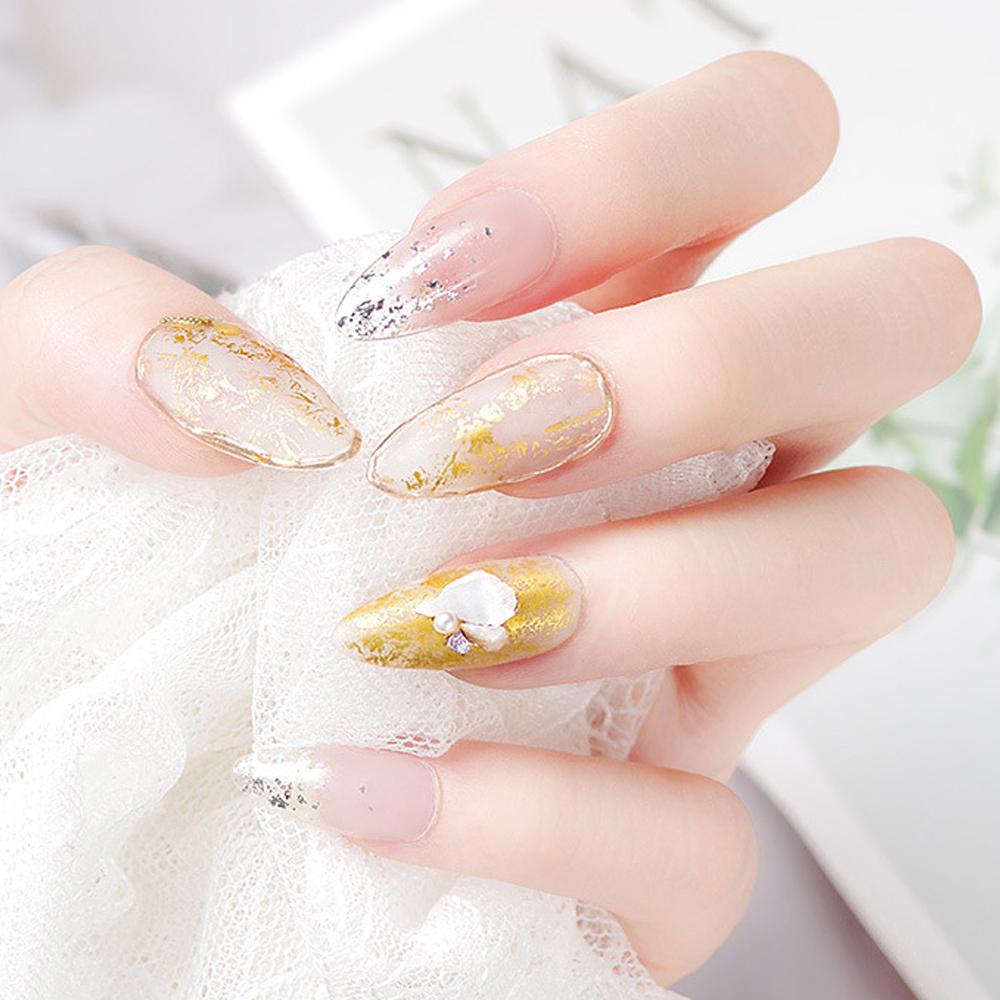 AROMA Hộp Vỏ Sò Kim Tuyến Trang Trí Móng Tay 12 Ô