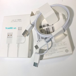 Sẵn bán-Dây sạc tích hợp 2 cổng micro USB và Type-C Xiaomi