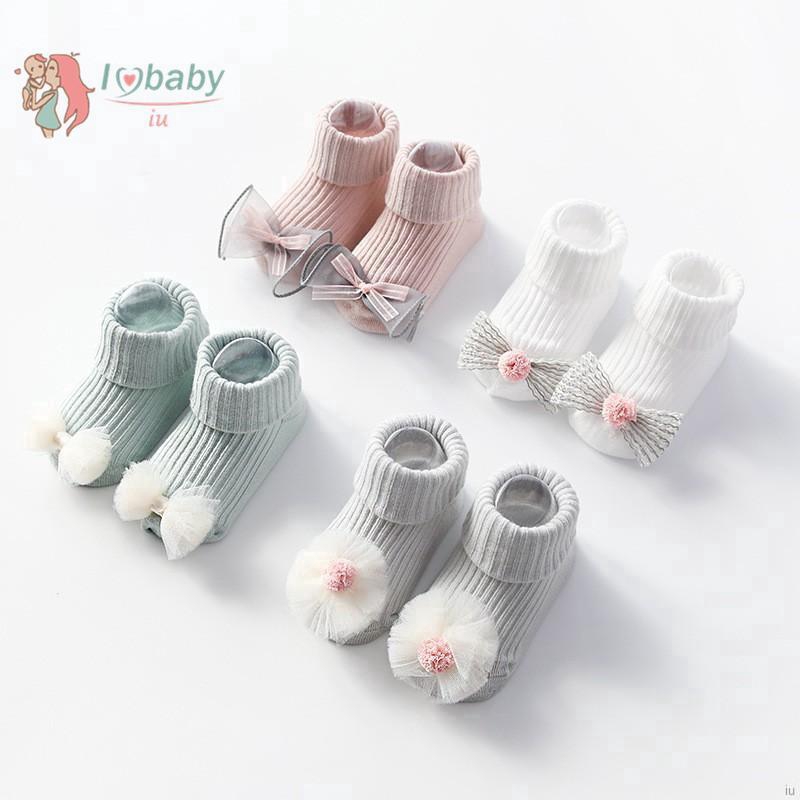 Vớ cotton giữ ấm chống trượt cho bé