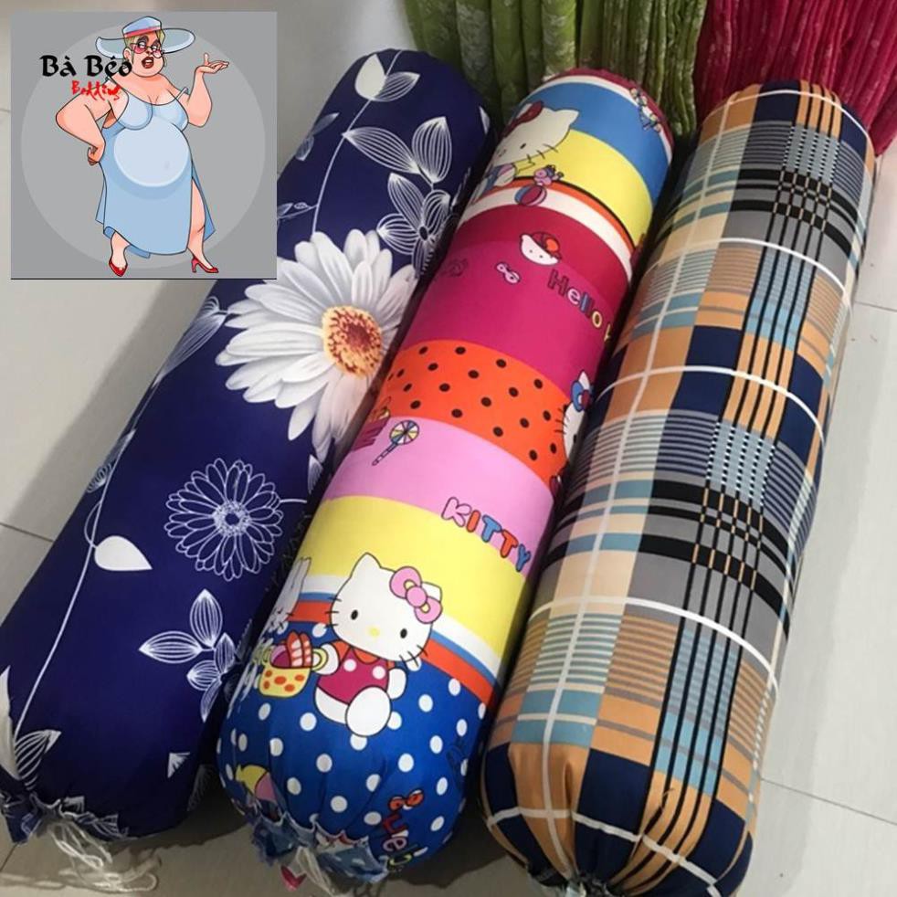 Vỏ gối ôm 35cmx100cm ( Không bao gồm ruột gối - Giao màu ngẫu nhiên), Áo gối ôm có bèo nơ, Áo gối ôm rẻ cho người lớn.