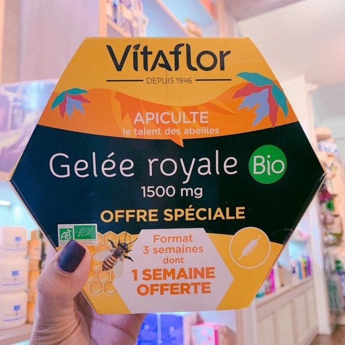 MẪU MỚI - Sữa Ong Chúa Pháp Vitaflor Gelee Royale Bio 1500mg - Sữa Ong Chúa Tươi Pháp