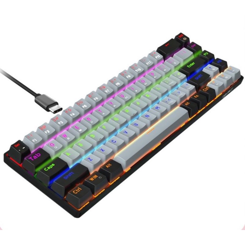 Bàn phím chuẩn cơ văn phòng gaming Bajeal 61 phím TKL siêu gọn nhẹ.