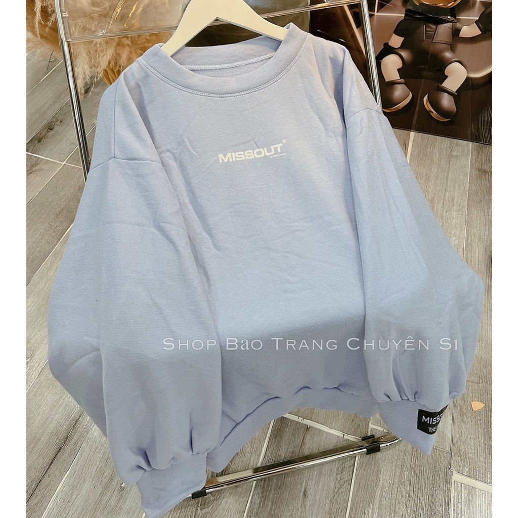 Áo hoodie đôi sweater nam nữ unisex form rộng MISSOUT