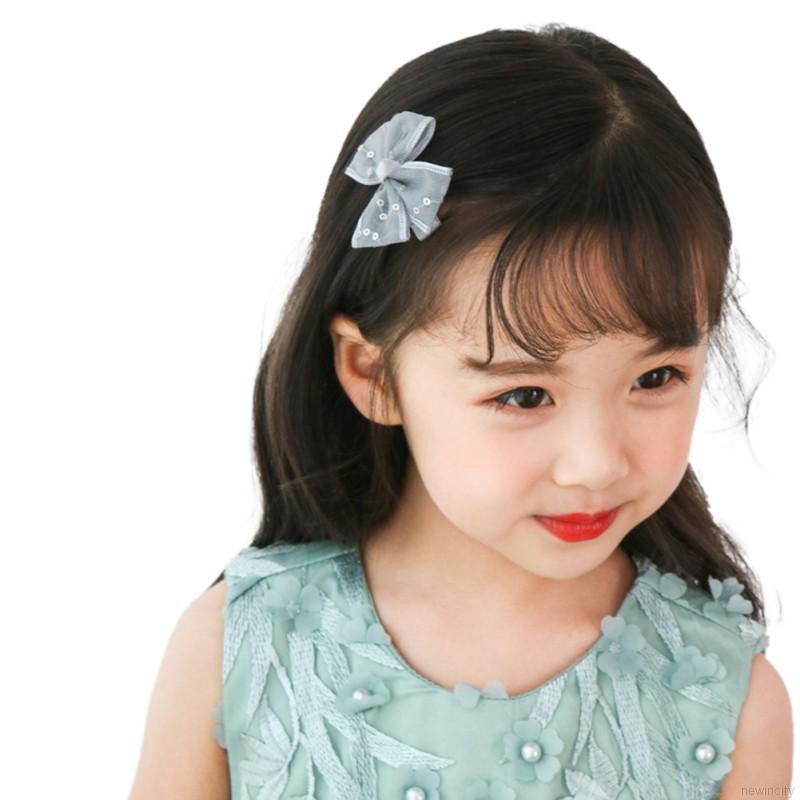 Set 18 phụ kiện tóc phối nơ nhiều kiểu phong cách công chúa cho bé gái