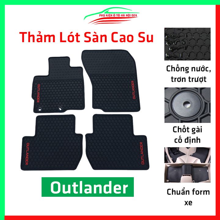 Thảm lót sàn cao su cho xe Mitsubishi Outlander 2021-2022 hàng chuẩn theo xe chịu lực tốt
