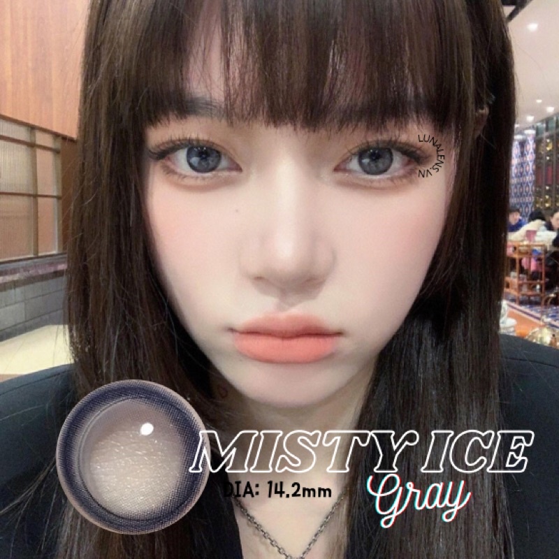 MỘT ĐÔI KÍNH ÁP TRÒNG MÀU XÁM MISTY ICE SIÊU ÊM SIÊU MỀM NỘI ĐỊA TRUNG QUỐC - LENS CÓ ĐỘ CẬN