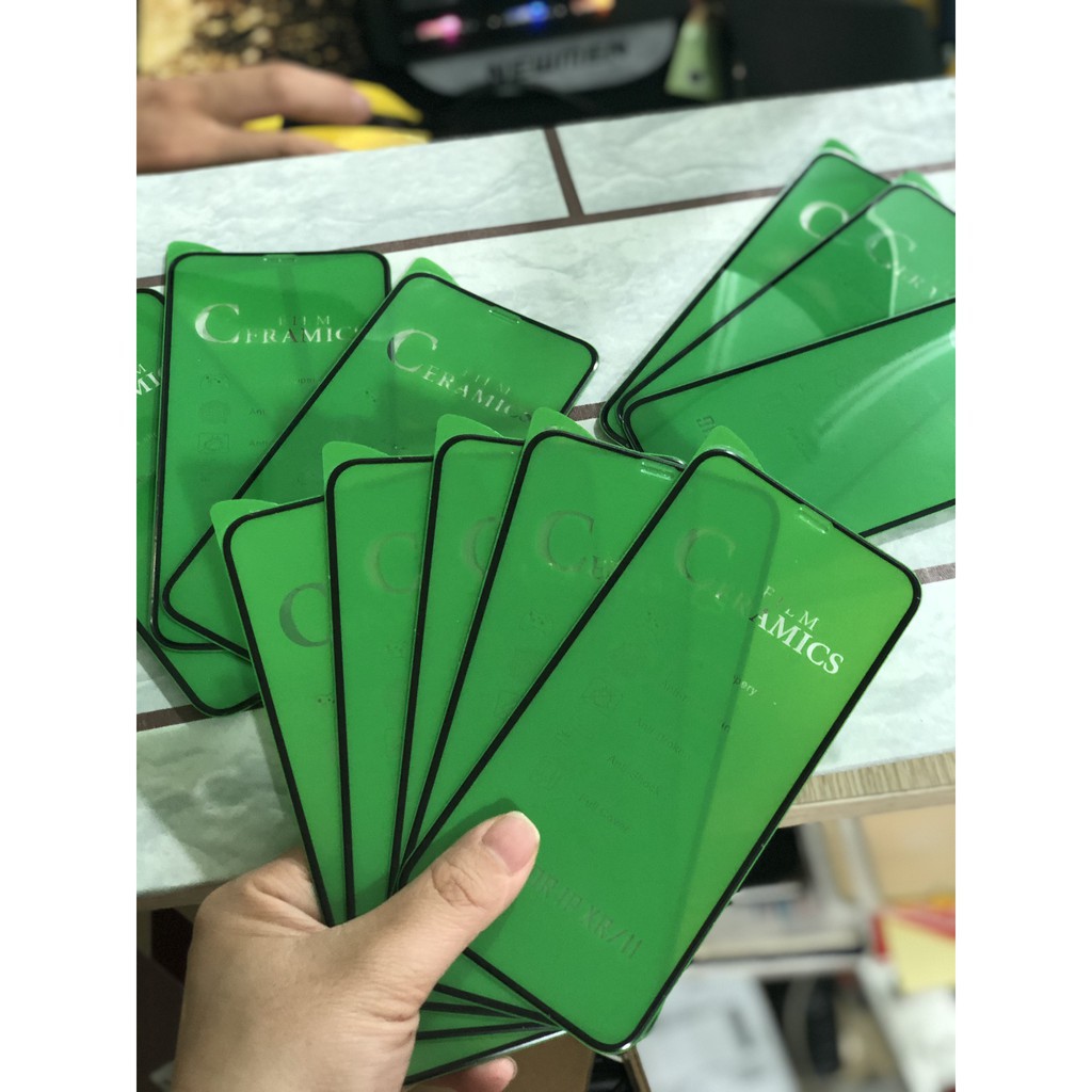 Kính cường lực dẻo iphone 14 pro max 12 pro max 6 7 8 Plus X Xr  Xsmax 11 12 13 Pro Promax - Kính chống bể viền Ceramics