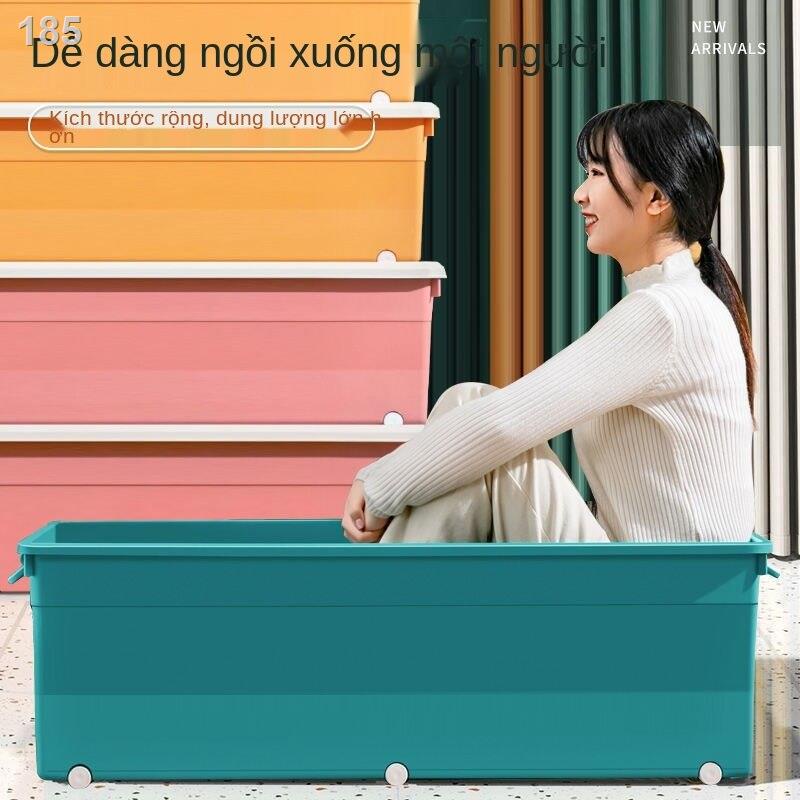 [Mới nhất ]Hộp đựng đồ dưới giường quần áo cỡ King bằng nhựa chăn bông kiểu ngăn kéo phẳng có nắp