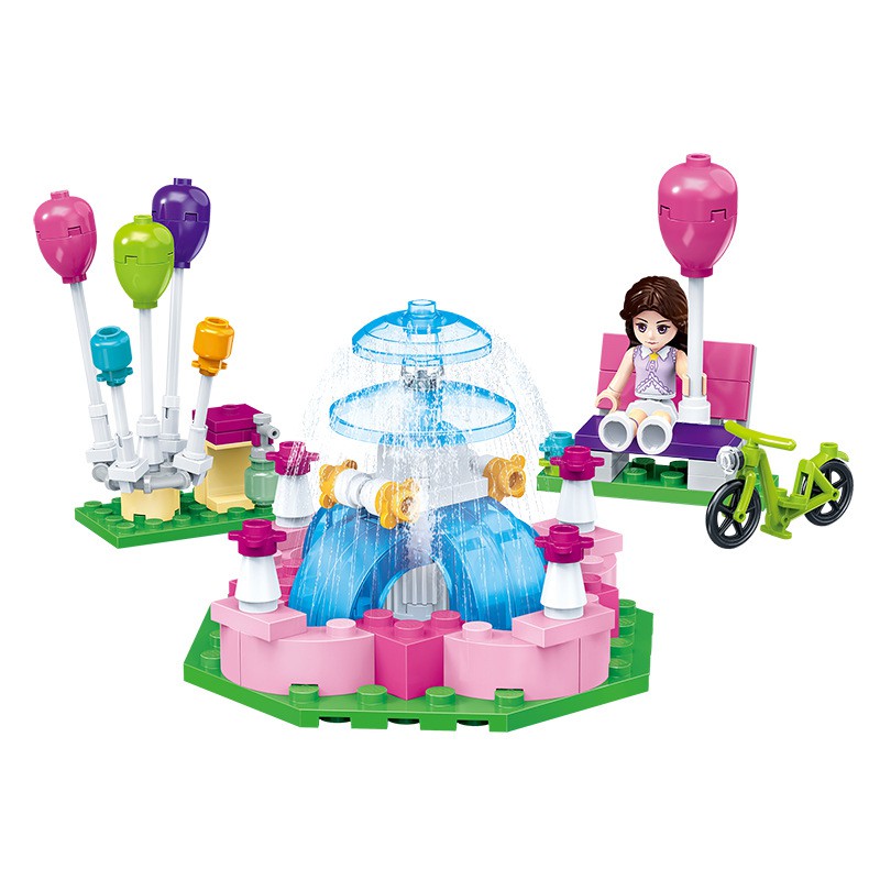 Xếp hình lego 💞FREESHIP💞 Đồ chơi cho bé gái - Lego công chúa và đài phun nước hàng Quảng Châu chất lượng cao