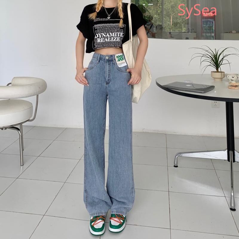 Quần Jean Lưng Cao Thời Trang Xuân Thu Hàn Quốc Cho Nữ