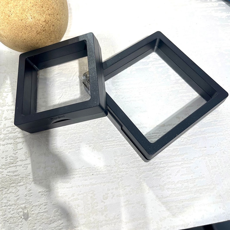 Hộp Đựng Trang Sức Hình Vuông Màu Đen Phong Cách Hàn Quốc
