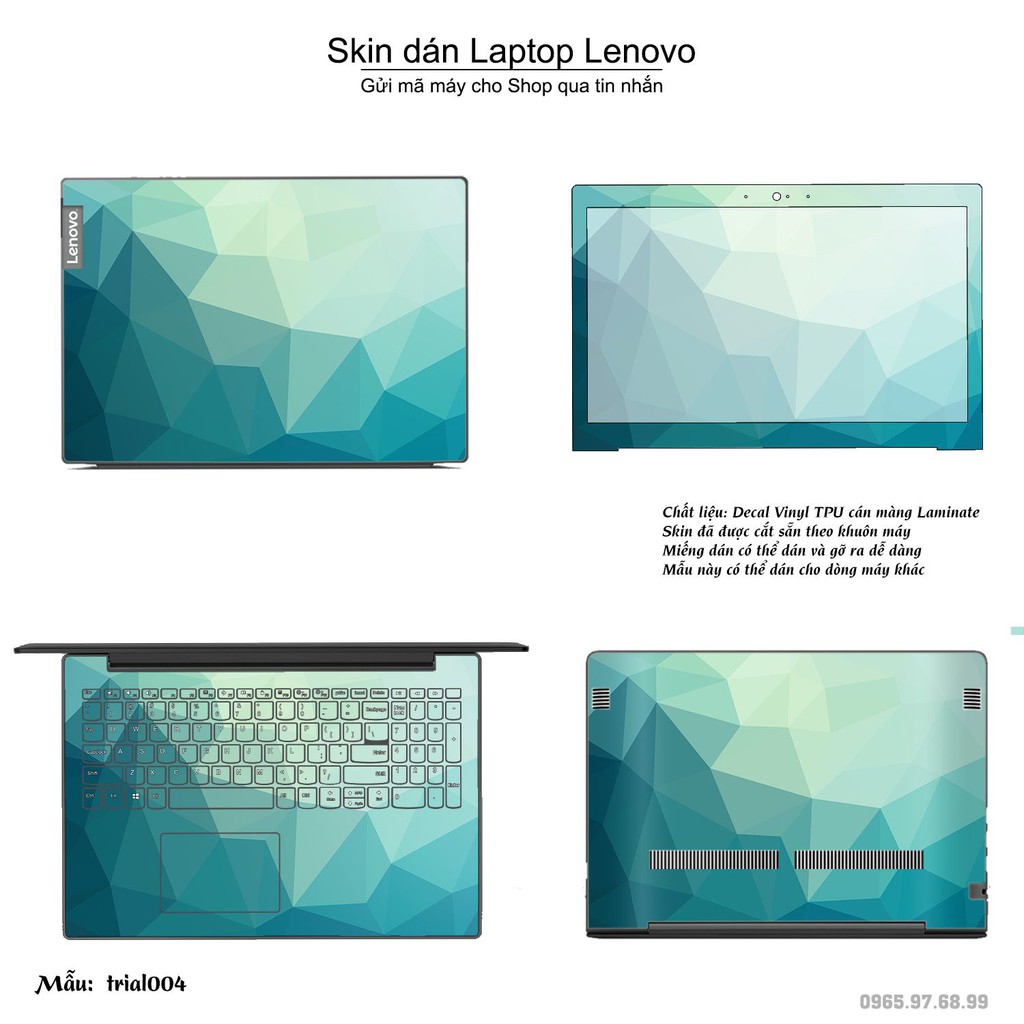 Skin dán Laptop Lenovo in hình Đa giác (inbox mã máy cho Shop)