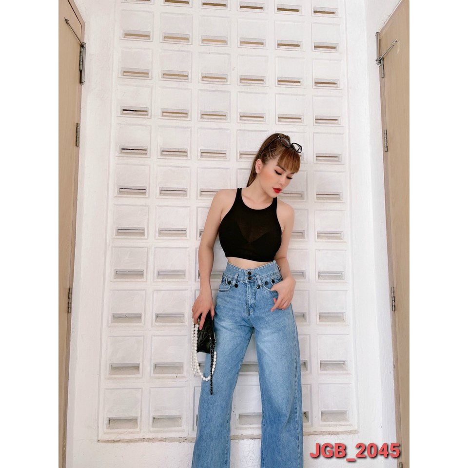 Quần Jean baggy bò ống rộng suông dài