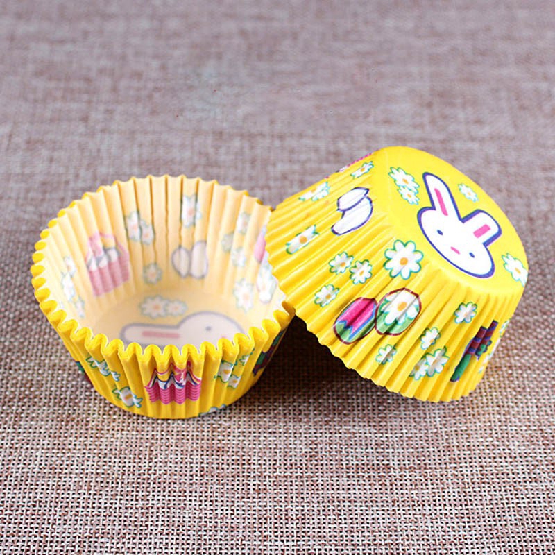 Set 100 Cốc Giấy Màu Cầu Vồng HOUSEEKER Làm Bánh