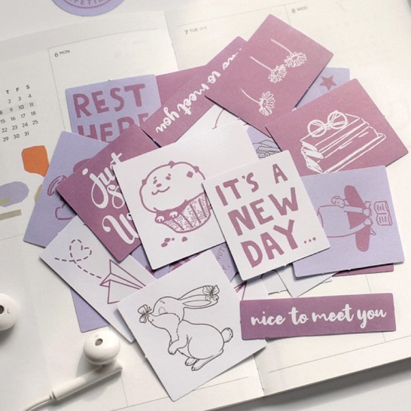 Set 10/30 Random Mix Stickers Miếng Dán Trang Trí Album Hoạ Tiết Hoạt Hình Cute