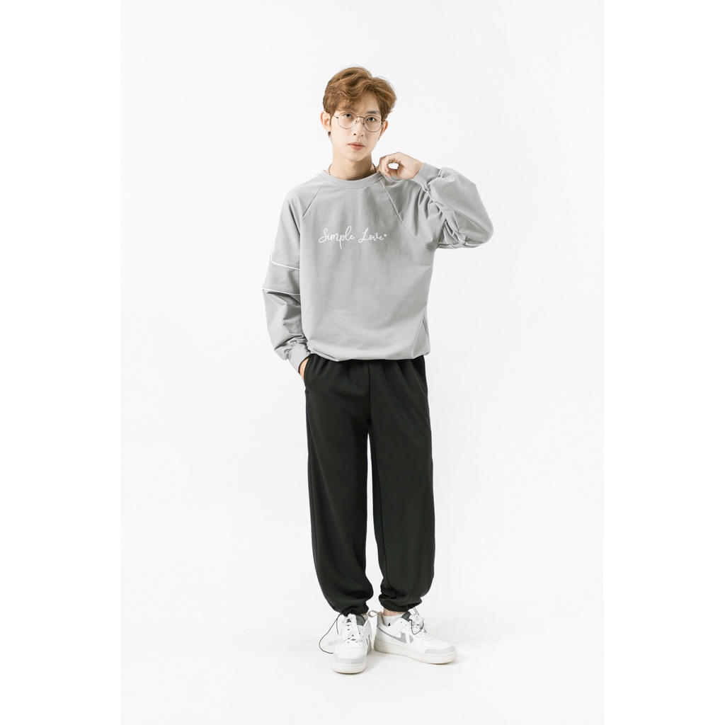 Áo Nỉ Cao Cấp Sweater Dài Tay Nam MANDO 2 Màu Họa Tiết In Chữ Form Rộng Basic Unisex Thời Trang Hàn Quốc SWT006