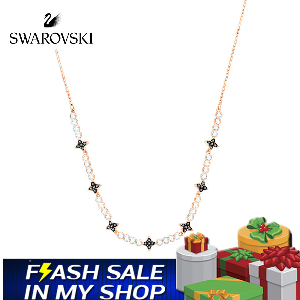 FLASH SALE 100% Swarovski Dây Chuyền Nữ Lady HALVE Biểu tượng ngôi sao FASHION Necklace trang sức đeo Trang sức