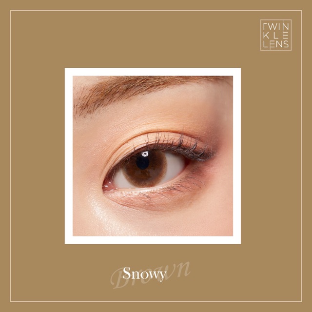 (Sale 50%-Giá 1 chiếc)Kính áp tròng/Lens Snowy Brown