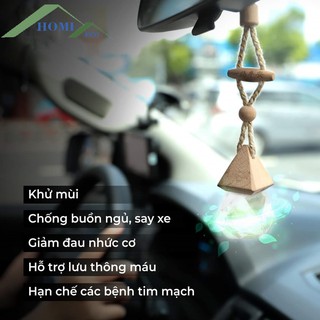 Tinh dầu treo xe hơi-xông phòng homi eco, 100% nguyên chất, mùi sả java, bình thủy tinh