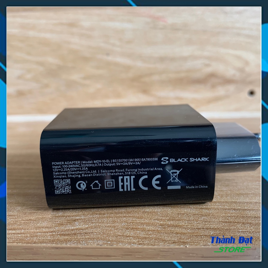 Sạc Xiaomi BLACK SHARK 2,Củ sạc xiaomi , Sạc black shark MDY-10-EL 27W QC 4.0,cáp sạc USB - C 1,2m hàng chính hãng