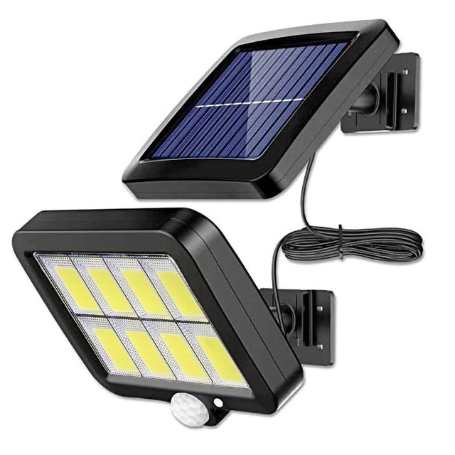Led Tách ngoài trời Đèn đường năng lượng mặt trời PIR Phát hiện chuyển động Cảm ứng sân vườn Ánh sáng sân thượng không thấm nước Chiếu sáng đường phố để trang trí sân vườn Đèn tường năng lượng mặt trời