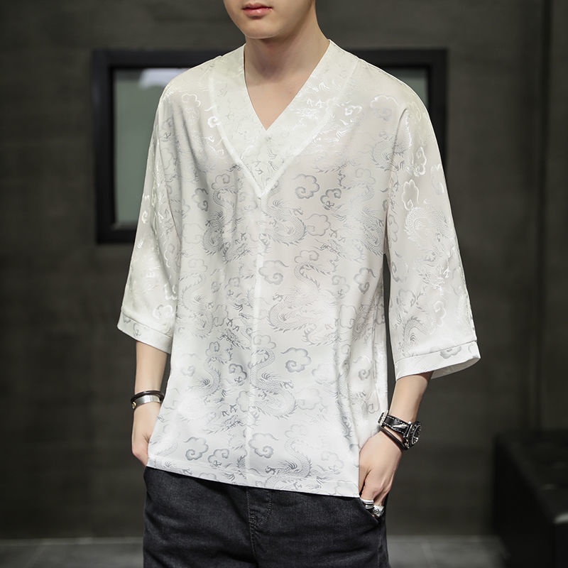 Áo Thun Tay Ngắn Cổ Chữ V Size Lớn Thời Trang Cho Nam