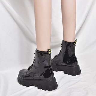 Boots giày da thời trang độn đế 5cm