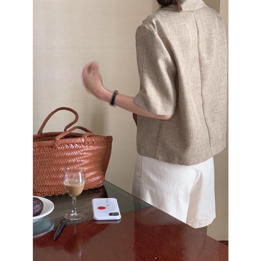 Áo Khoác Mỏng Ngắn Tay Phong Cách Retro Cá Tính 52597 | BigBuy360 - bigbuy360.vn