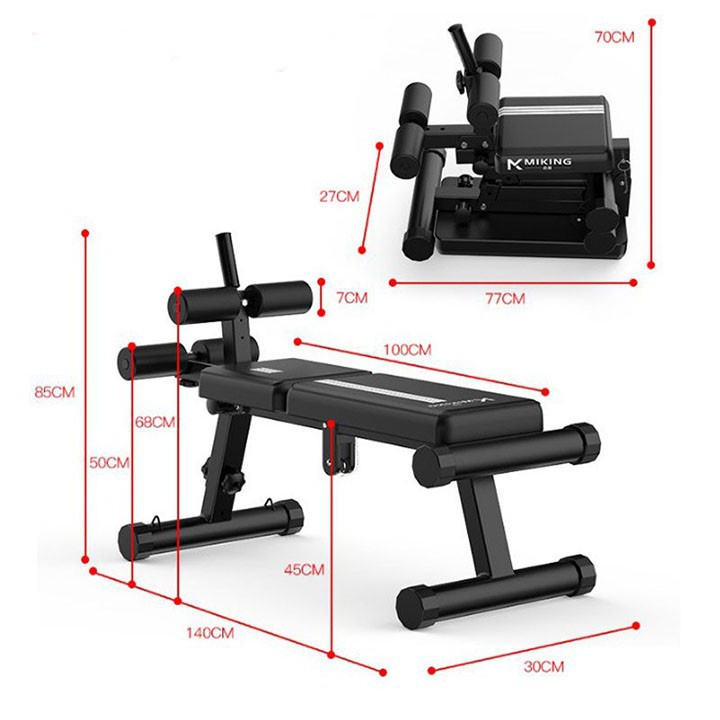 Ghế tập gym gấp gọn - ghế gập bụng đa năng tại nhà - dụng cụ thể hình
