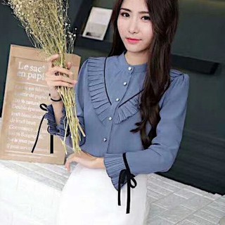 Áo sơ mi chiffon style tiểu thư