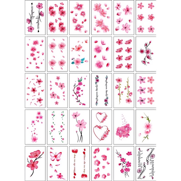 Combo 30 tấm Hình xăm dán Mini