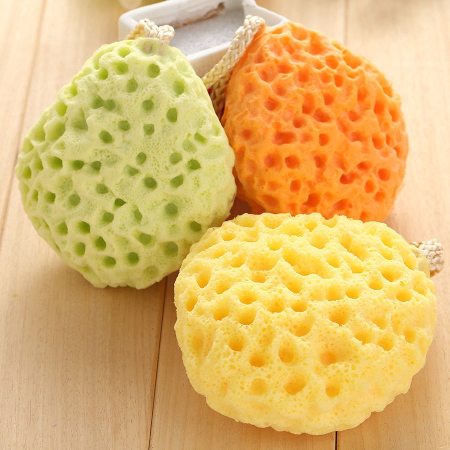 [Hàng mới về] Bông tắm cotton màu sắc tươi sáng tiện dụng