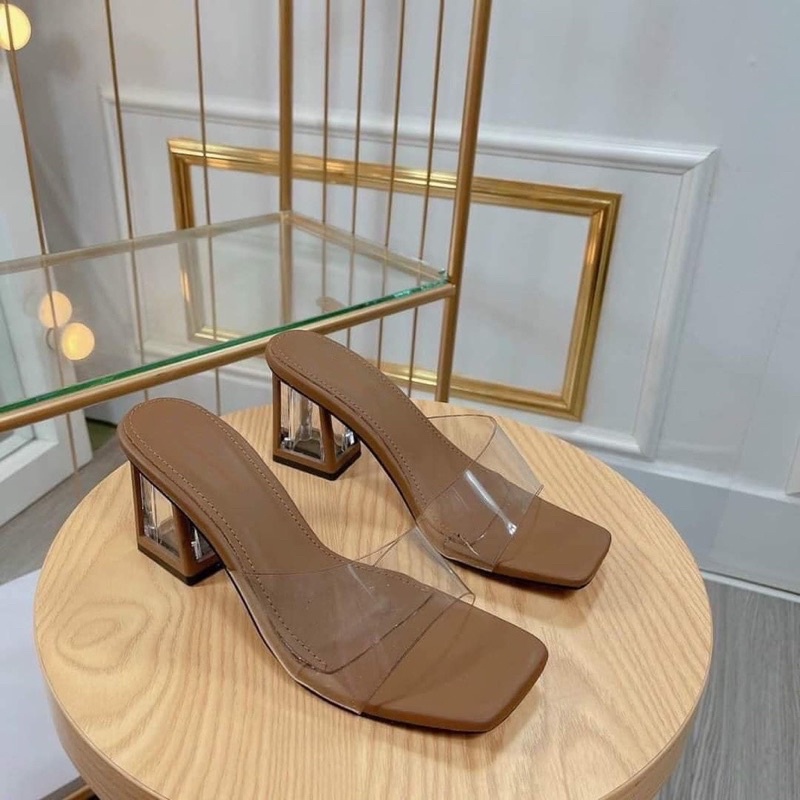 guốc cao gót Nâu Tây