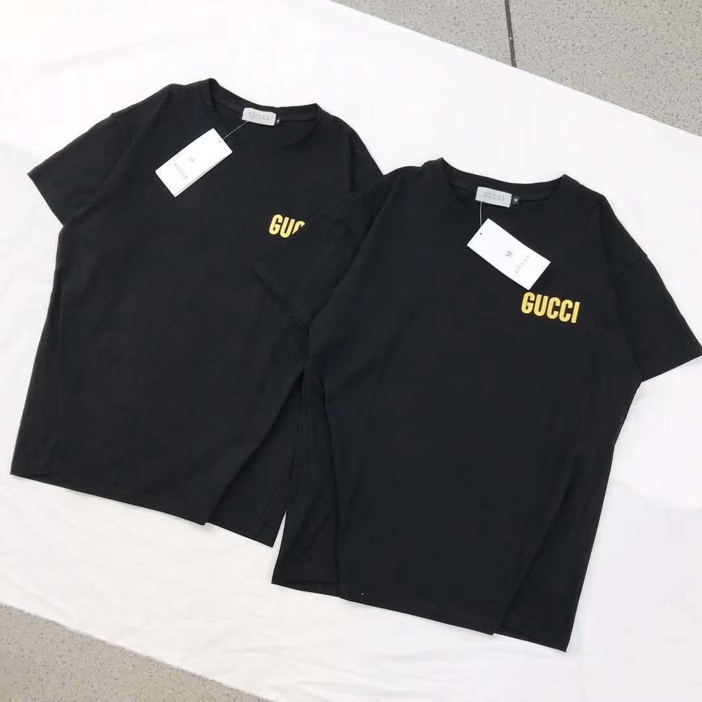 Hàng Mới Về Áo Thun Cotton Tinh Khiết In Chữ Gucci 22 Phong Cách Đường Phố