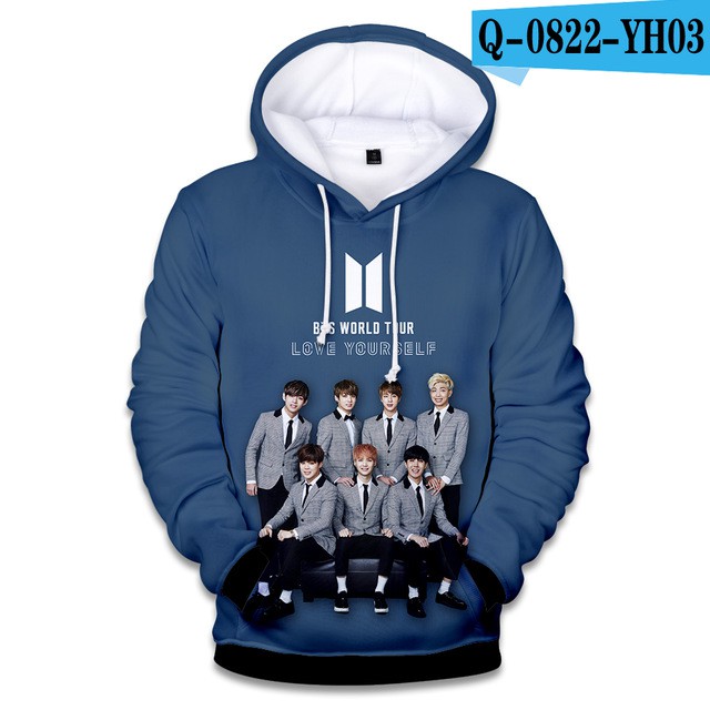 Áo hoodies 3D thời trang dành cho fan BTS