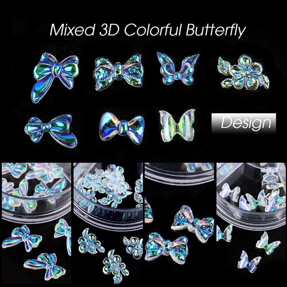 Bộ Hạt Đá Phụ Kiện Trang Trí Móng Tay Nghệ Thuật BUTTERFLY