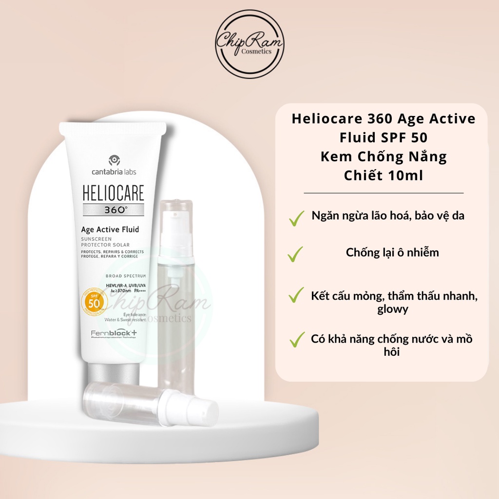 Kem chống nắng Heliocare 360 Age Active Fluid SPF 50 50ml ngừa lão hóa
