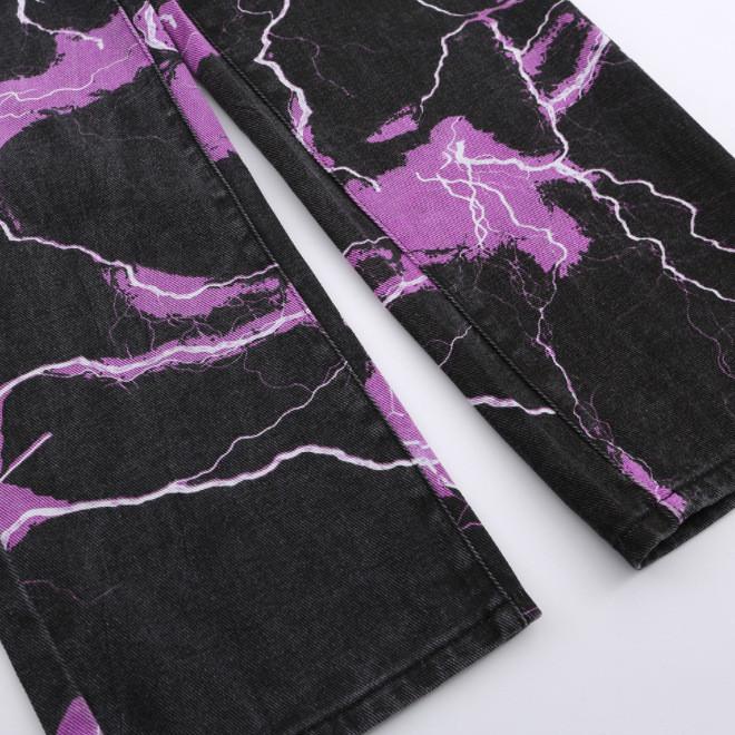 Quần Jeans Dài Nhuộm Màu Y2K Vintage Harajuku Cho Nam Nữ