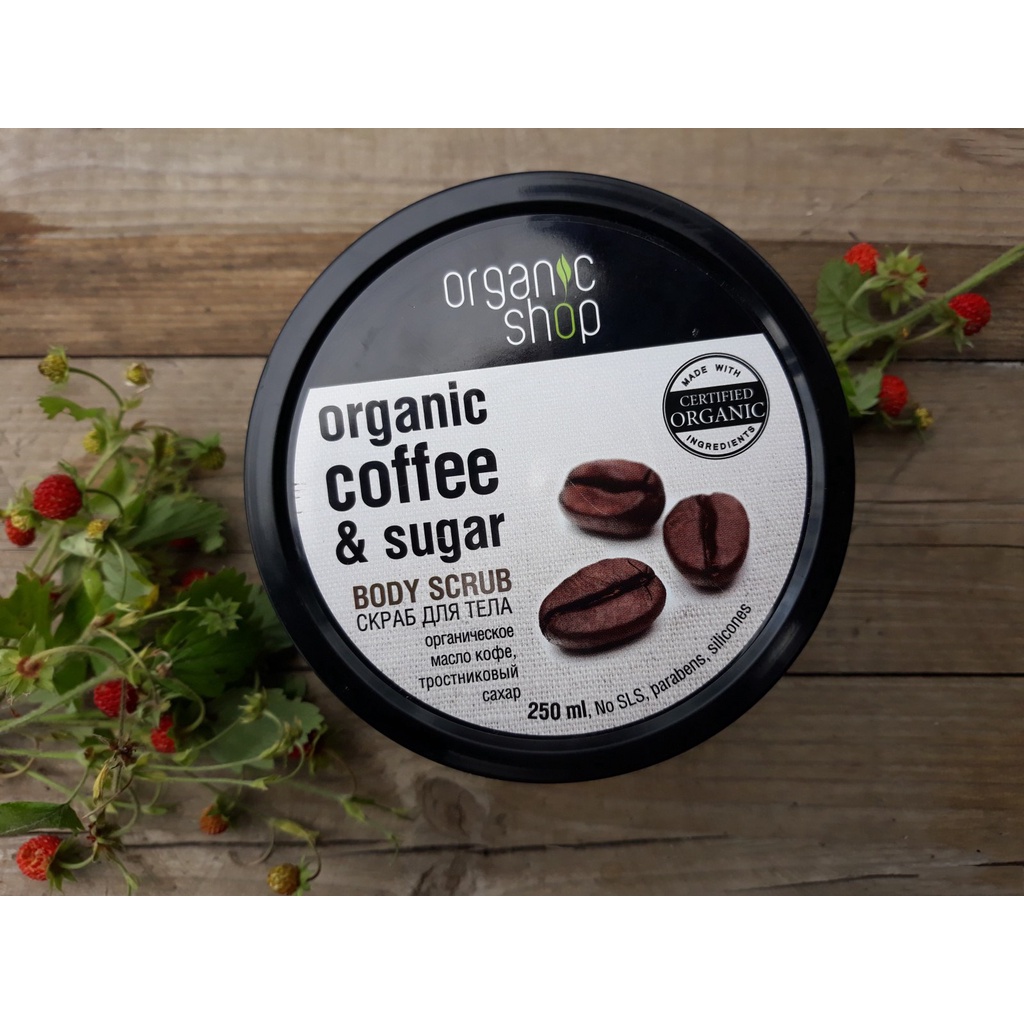 [BẢN NGA] Tẩy tế bào chết Body Cafe Organic Shop 250ml