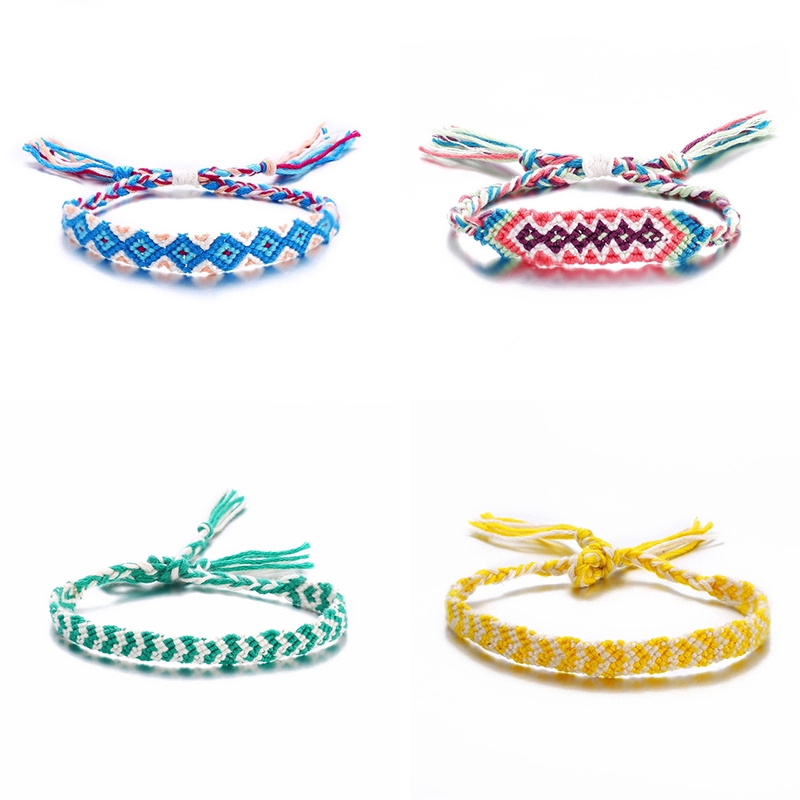Vòng Tay Dây Cotton Thắt Nút Nhiều Màu Thời Trang Bohemian Cho Nữ | BigBuy360 - bigbuy360.vn