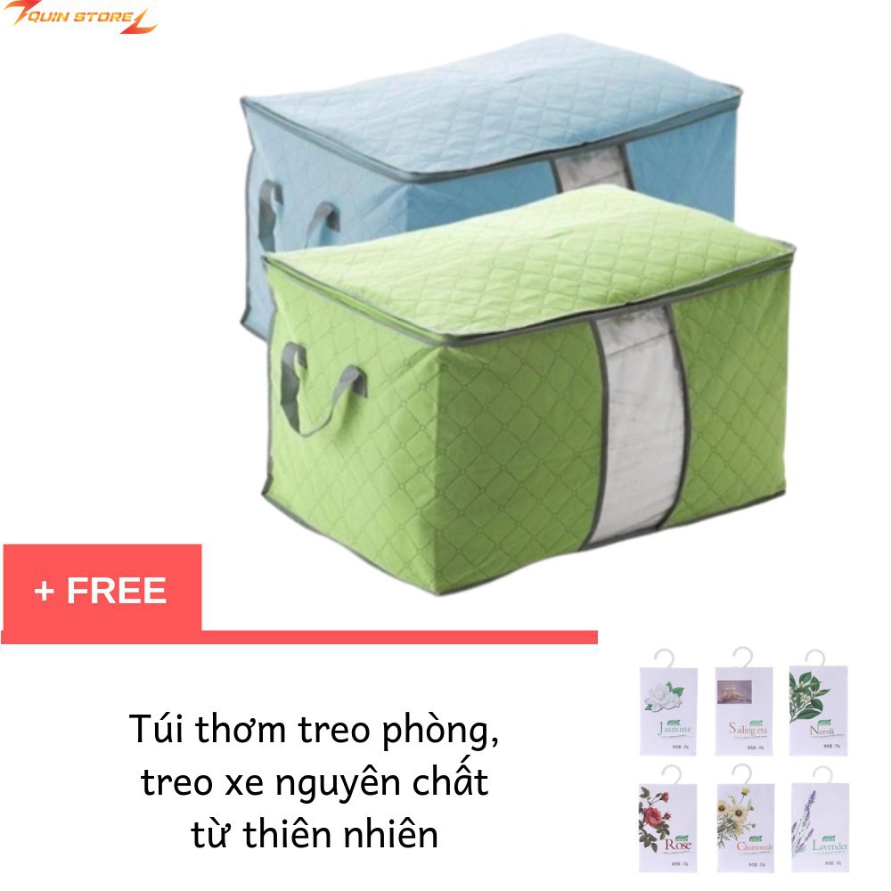 [ Sale Sập Sàn ]  Túi Vải Đựng Chăn Màn Quần Áo Đa Năng (Giao Màu Ngẫu Nhiên) + TẶNG Túi Thơm Treo Phòng, Treo Xe Ô Tô