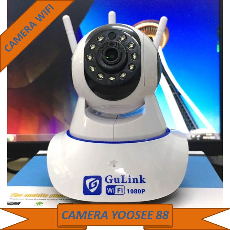 CAMERA WIFI GULINK 3 râu xoay 360 độ có cổng LAN và không cổng LAN, hỗ trợ hồng ngoại tự động bật khi không đủ sáng