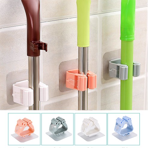Không đánh dấu Mop Clip Miễn phí thủng Giá treo chổi