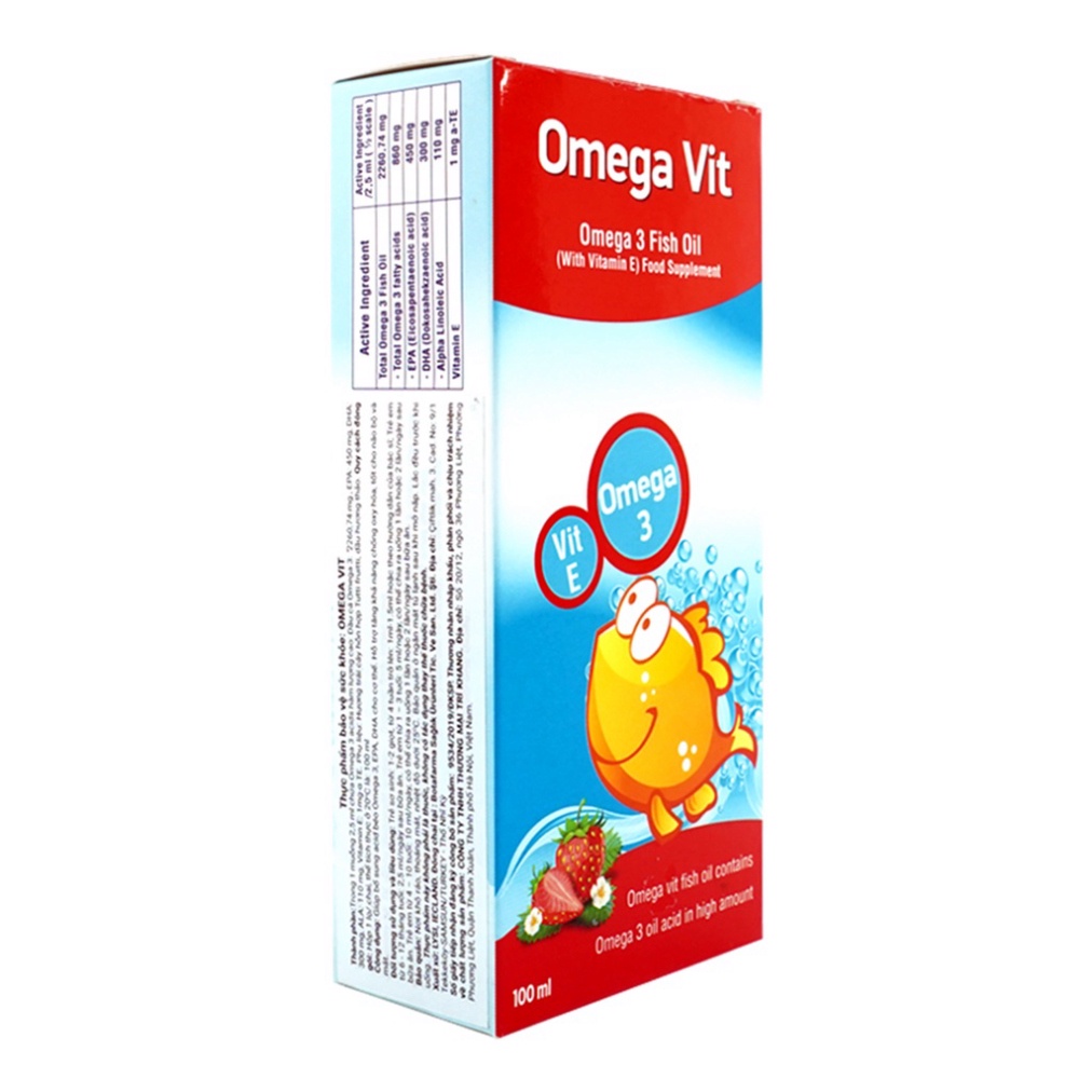 [ Chính Hãng] Omega Vit - giúp bổ sung acid béo Omega 3, EPA, DHA cho bé