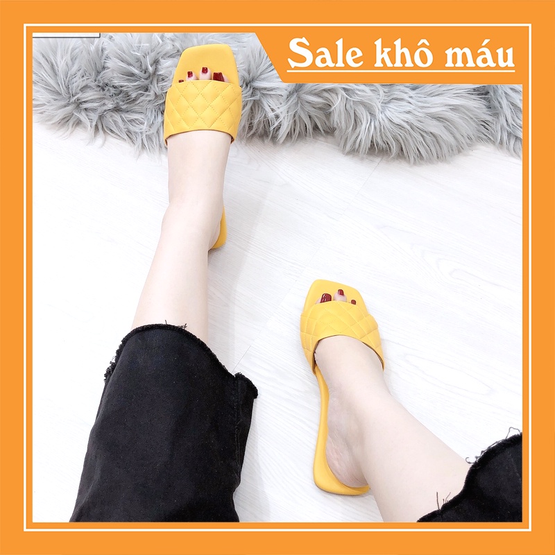 [Sale lỗ] Dép nữ quai ngang chân vuông lẻ size sale lỗ