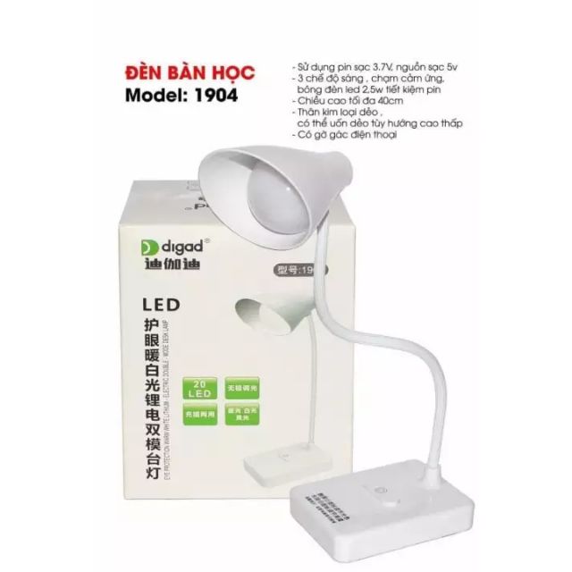 Đèn Bàn Học USB Cảm Ứng Di Động Cao Cấp – 03 Chế Độ Ánh Sáng Vàng Bảo Vệ( Mã SP 1904 Giao Màu Ngẫu Nhiên)