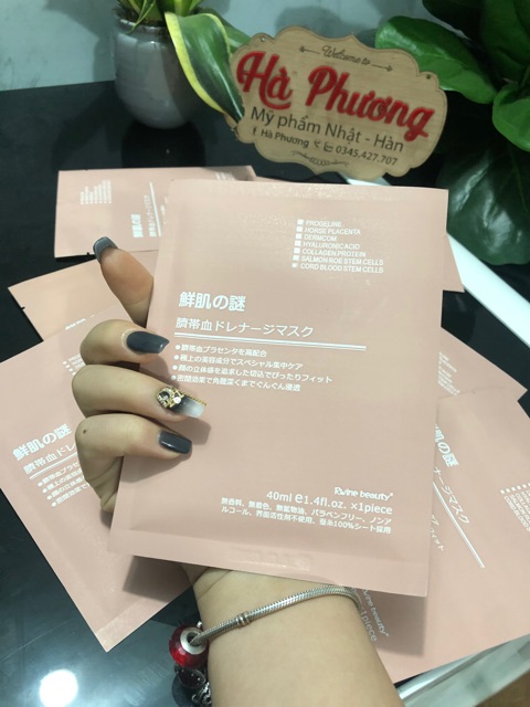 Mặt nạ nhau thai tế bào gốc Nhật Mặt nạ tế bào gốc Rwine Beauty Stem Cell Placenta Mask