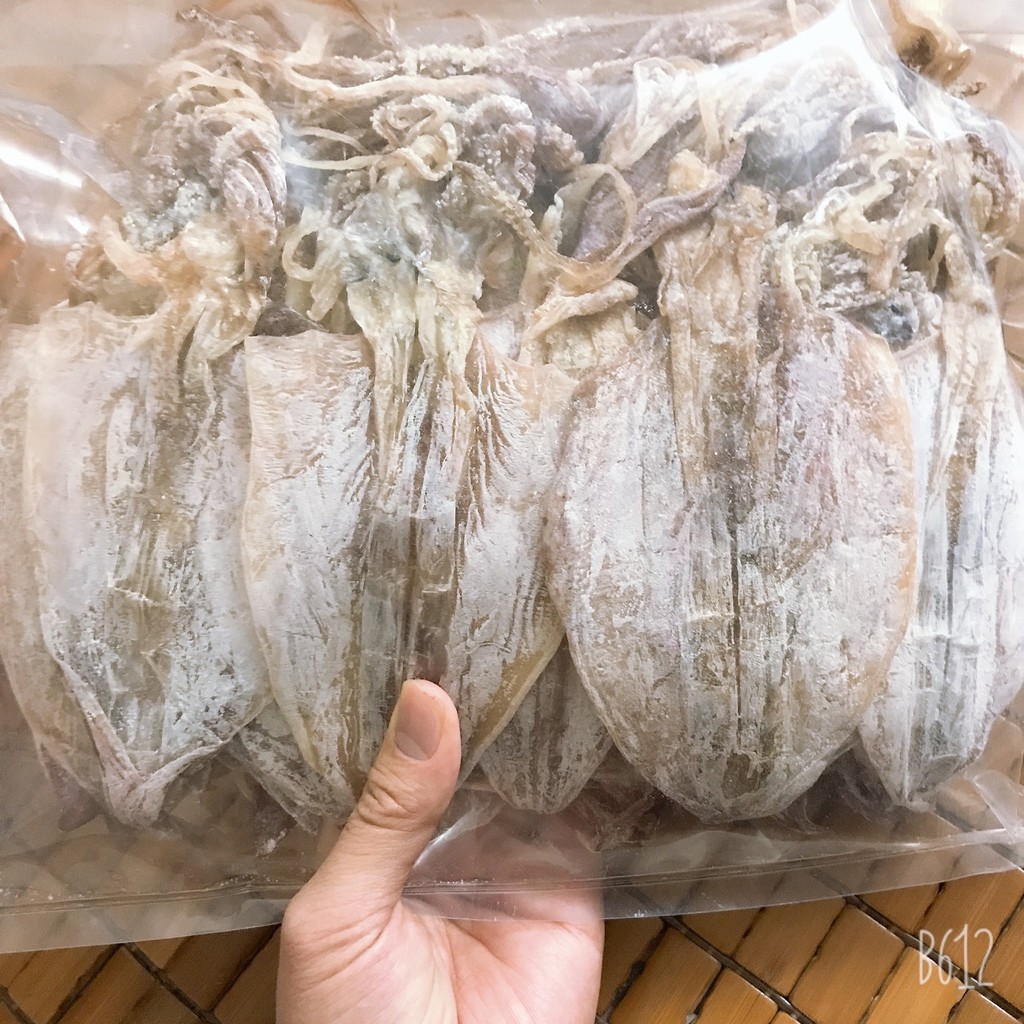 [Cực Dày] Gói 10 Con Mực Câu Khô Vân Đồn Size 60-65 con/kg, Y hình