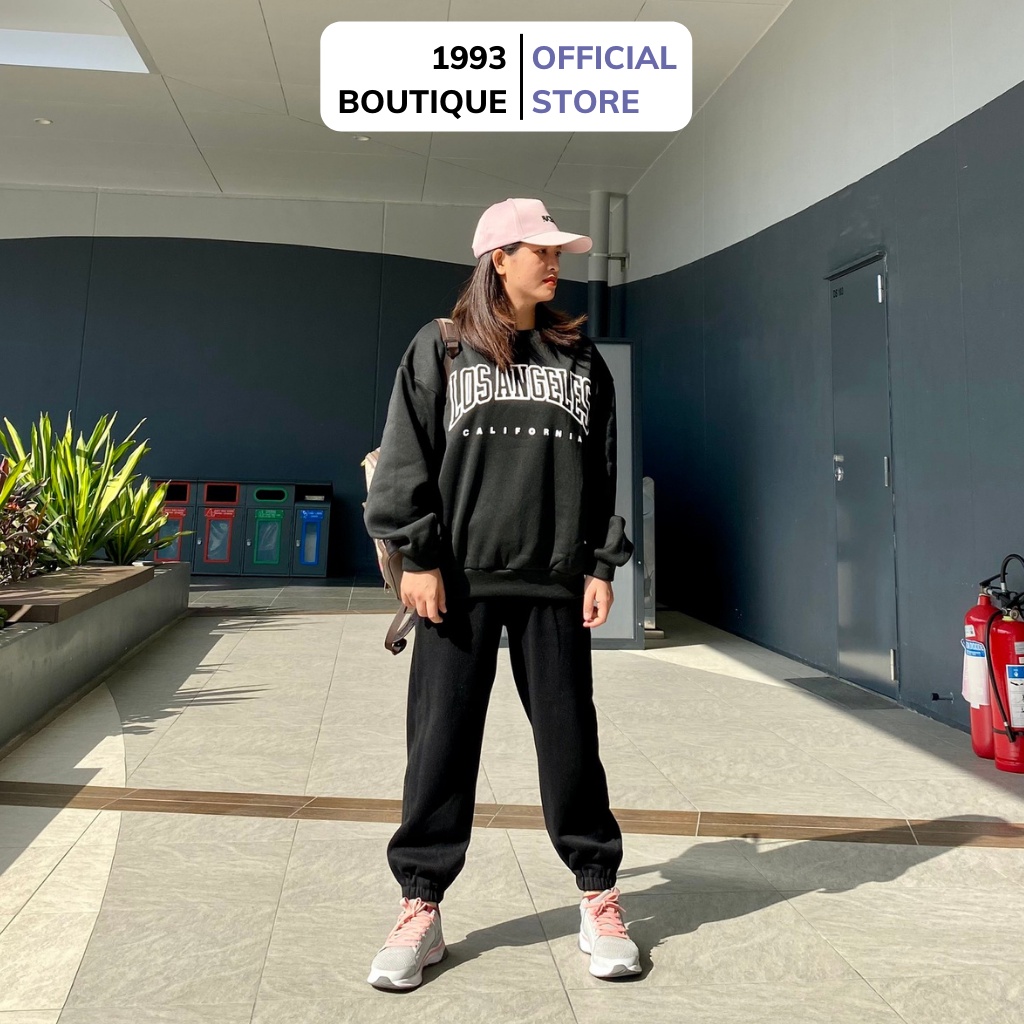 Áo sweater Los Angeles nỉ bông phong cách đường phố