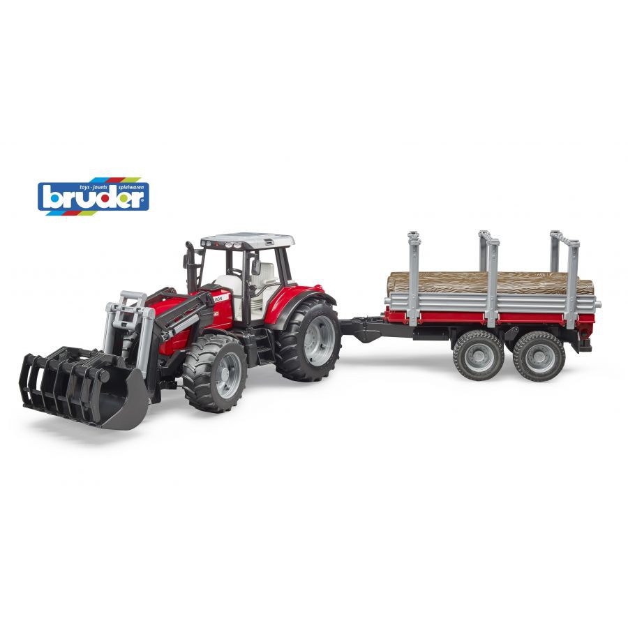 Đồ chơi dạng mô hình theo tỷ lệ thu nhỏ 1:16 Xe chở gỗ Masse SKU BRU02046